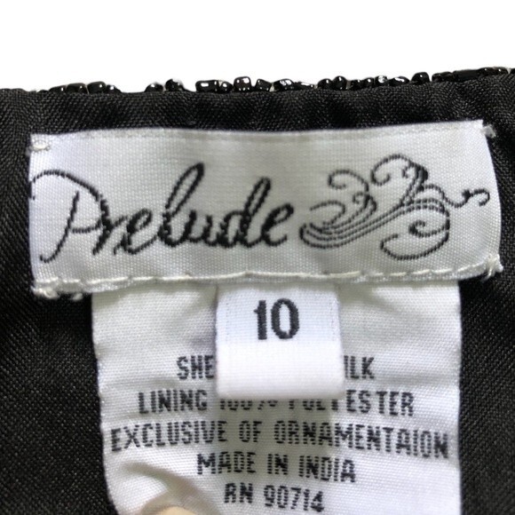 Prelude Black Fully Beaded Silk Sequin Mini Tank Dress - Picture 7 of 7